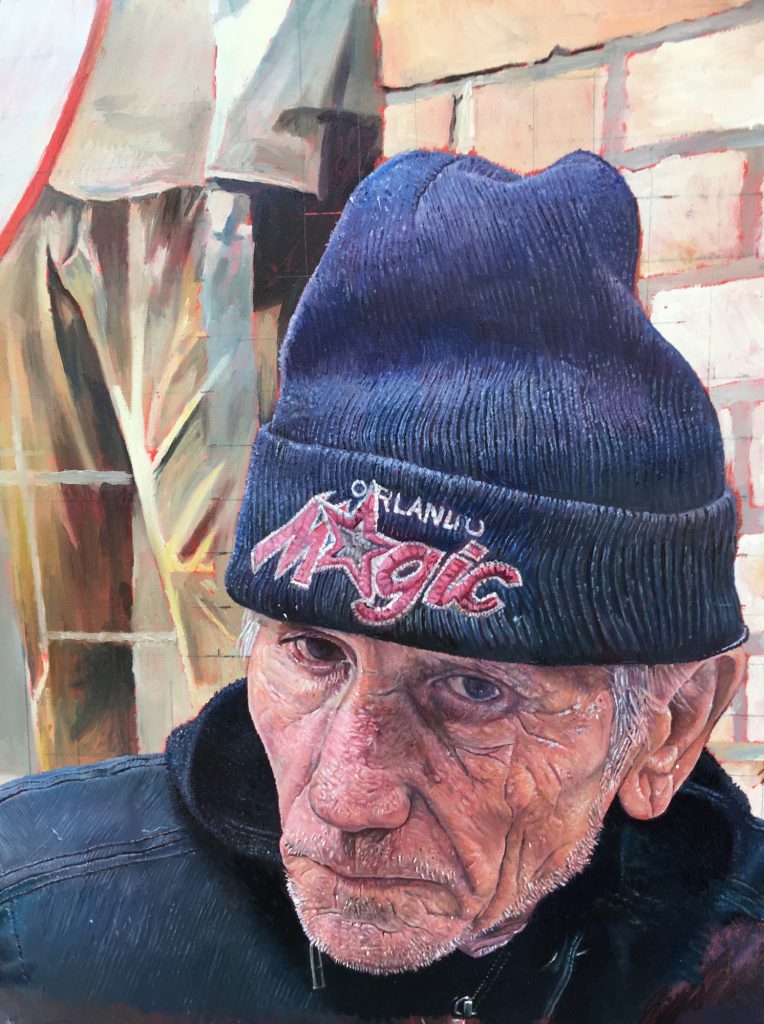 picture of homeless man by james earley