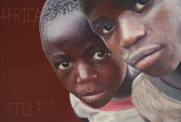 Africa by James earley, figurative and realist oil painting